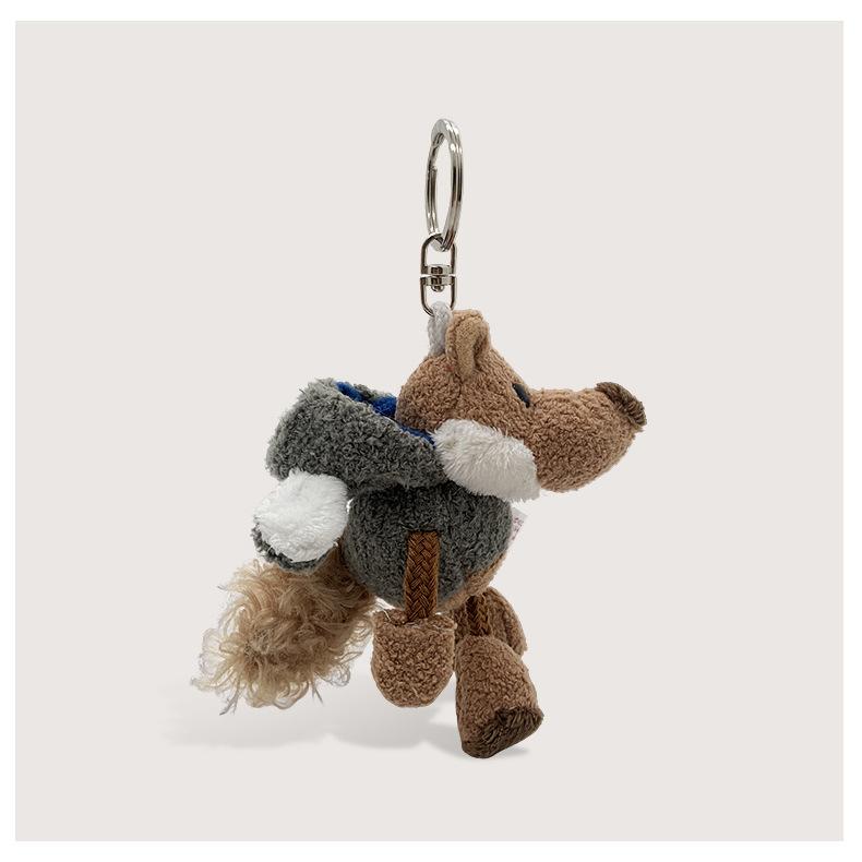 

Cute Plush Wolf in Sheep s Clothing Keychain, Soft Brown Wolf Bag Charm,Wolf in Sheep s Clothing Keychain, Soft Plush Charm
