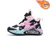 Chaussures de Basketball Chaudes en Cuir pour Enfants - Antidérapantes, Coton Peluche Léger pour l'Hiver