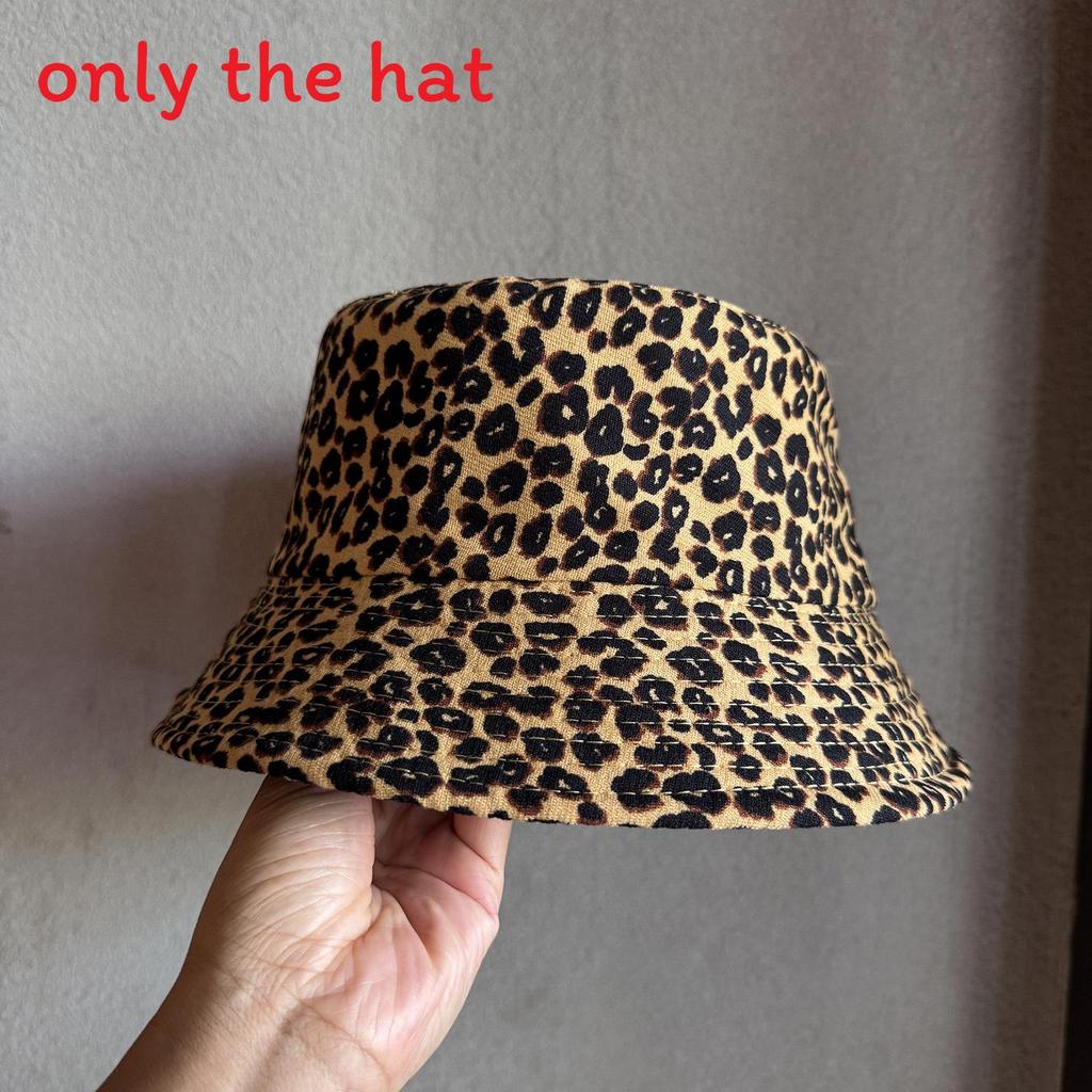 Outdoor-Fischerhut mit Leopardenmuster, beidseitig tragbar, mit breiter Krempe zum Sonnenschutz und für die Sommer-Mode