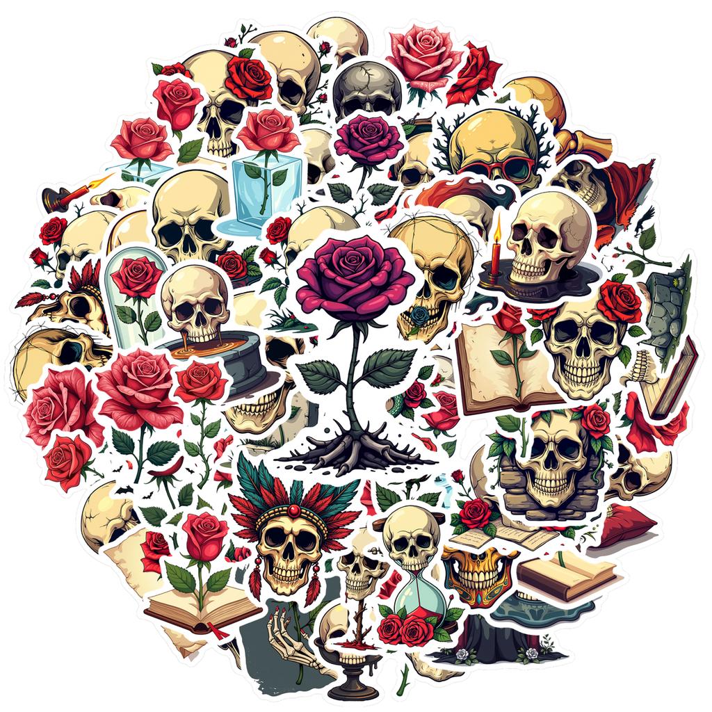Vintage Gothic Decals Gothic Rose Gothic Stickers Teacher Reward Stickers For Guitar Fridge Phone