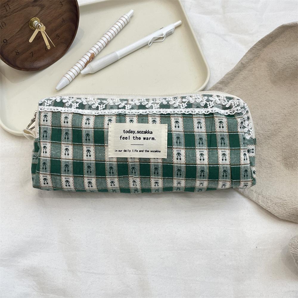 Plaid Cosmetic Bag for Women Christmas Gift Travel Makeup Organizer Portable Storage Pouch Autumn Winter New Style