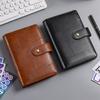 A6 Splicing Retro Style PU Leather DIY Binder Notebook Only Cover Diary Books Schedule Covers School Stationery