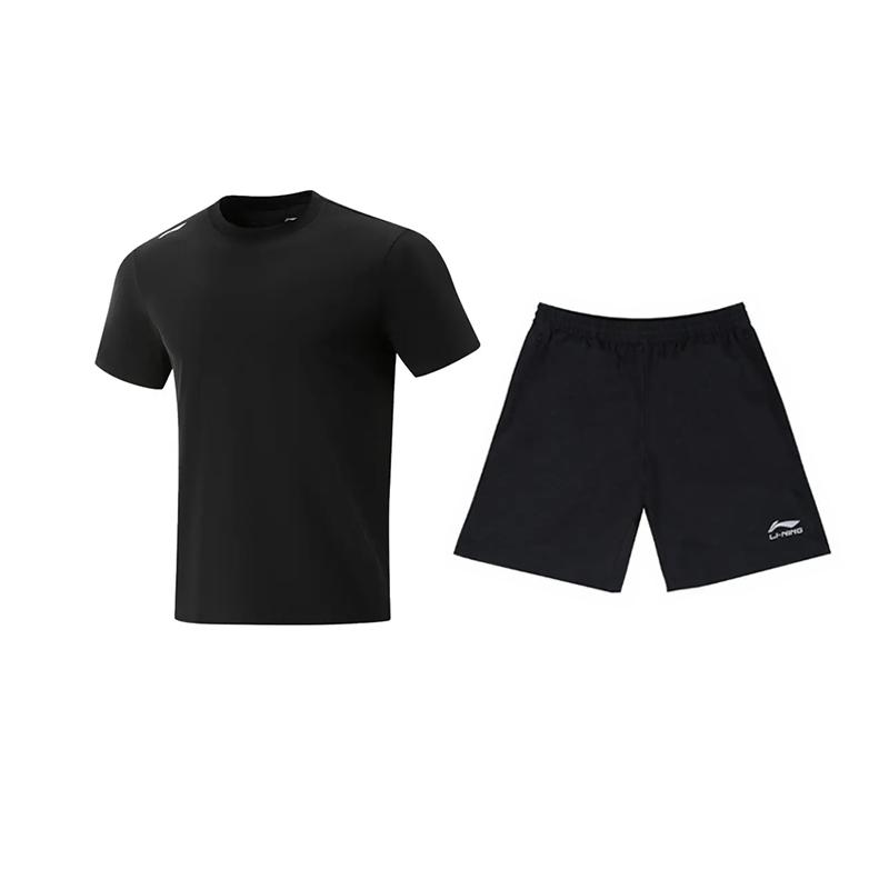 Li Ning Casual Sportswear Unisex Black+Black ATSV597-2+YKSV147-2 L