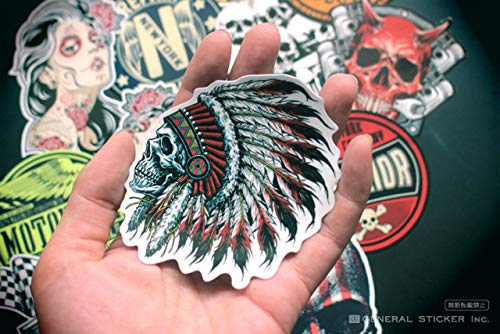 Biker Sticker BIKER STICKER Motorcycle Harley Helmet Helmet Skull 03