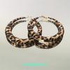 Leopard Print Round Earrings