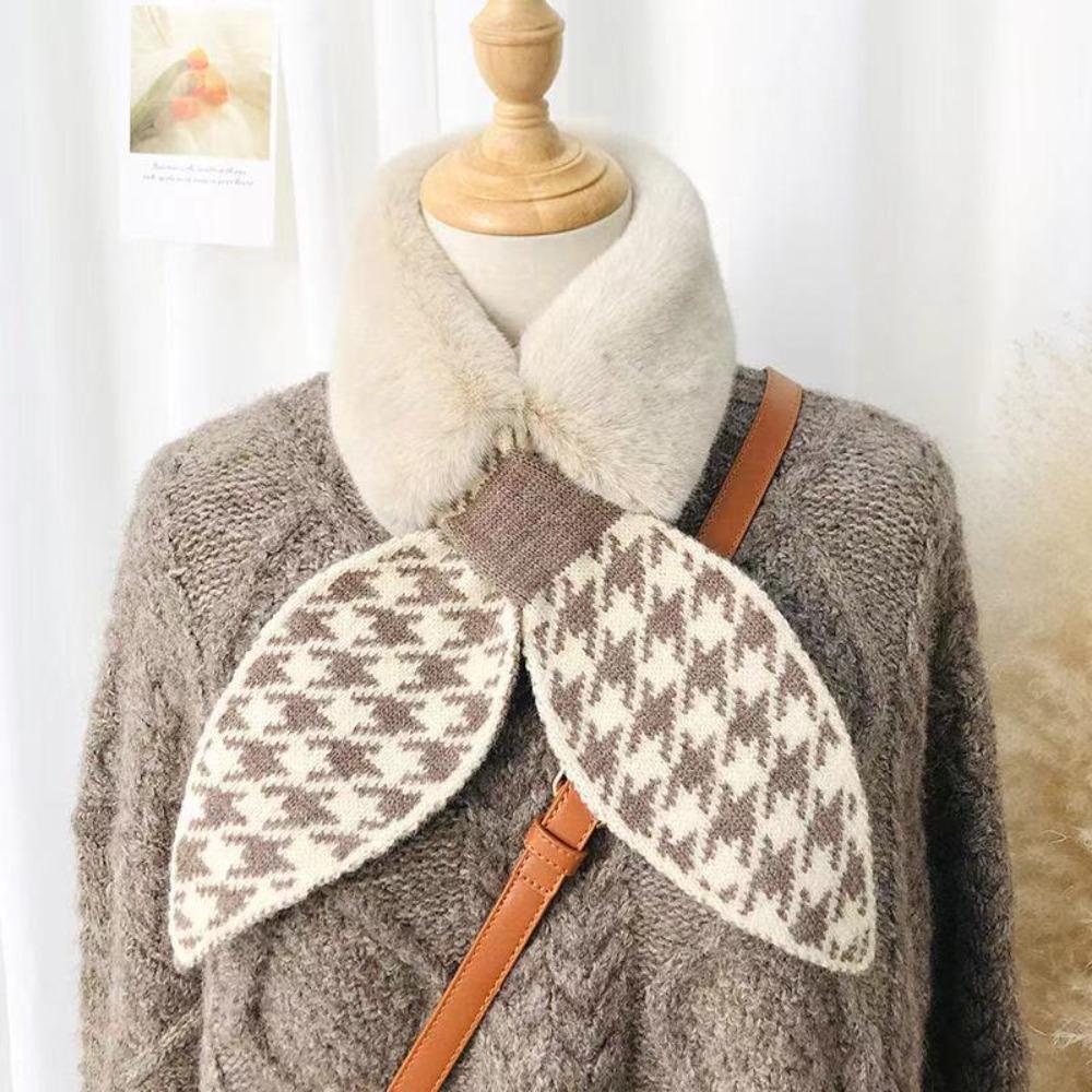 1Pc Scarf Female Winter Korean Version Female Plush Sweet Thickened Warm Autumn And Winter Student Scarf Versatile
