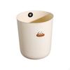 Cream Design Trash Can, Large Capacity Waste Bin, for Home, Kitchen, Bathroom, Bedroom, Minimalist