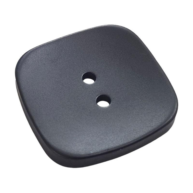 5Pcs Square Black Button Resin Concave Button Suit Jacket Men'S And Women'S Style Clothes Double-Sided Nylon Coat Button