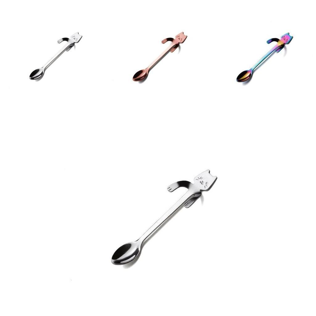 Unique Stainless Steel Cat Spoon With Cute Claws Perfect For Stirring Coffee And More