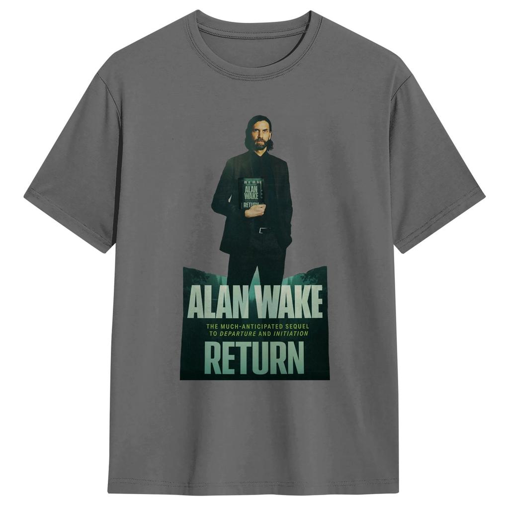 Mens Alan Wake 2 Cardboard T Shirts  Pure Cotton Clothing Summer Aesthetic ShortSleeved T Shirt ONeck Trending Tee Shirt