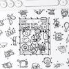 40Pcs Black Cute Stickers PET Scrapbooking Journal Decor Sticker Aesthetic for Phone Case Album Planner Kawaii Gift