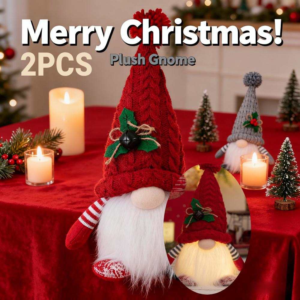 Christmas Faceless Plush Gnome Cute Tabletop Santa Figurine Christmas Handmade Nordic Elf Decorations Xmas Home Window Ornaments