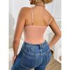 Body Sexy in Pizzo da Donna Scollo a V Design Cut-Out Leggero Traspirante Senza Imbottitura Perfetto per Pigiami o Abbigliamento Casual