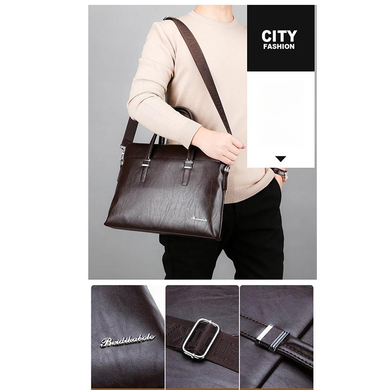 Men's Messenger Business Briefcase Wear-resistant Casual Bag Men's Handbag Horizontal Shoulder Bag