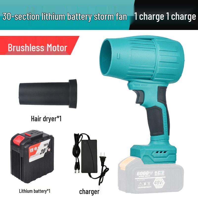 High-Power Brushless Ducted Turbo Fan Hair Dryer with Lithium Battery