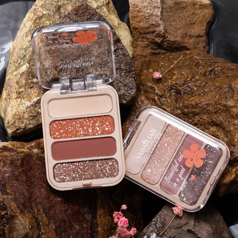 Farbiges Make-up, matter Lidschatten, Quad-Platte, Bühnen-Make-up-Lidschatten, wasserfest, schweißfest, langlebiger Lidschatten