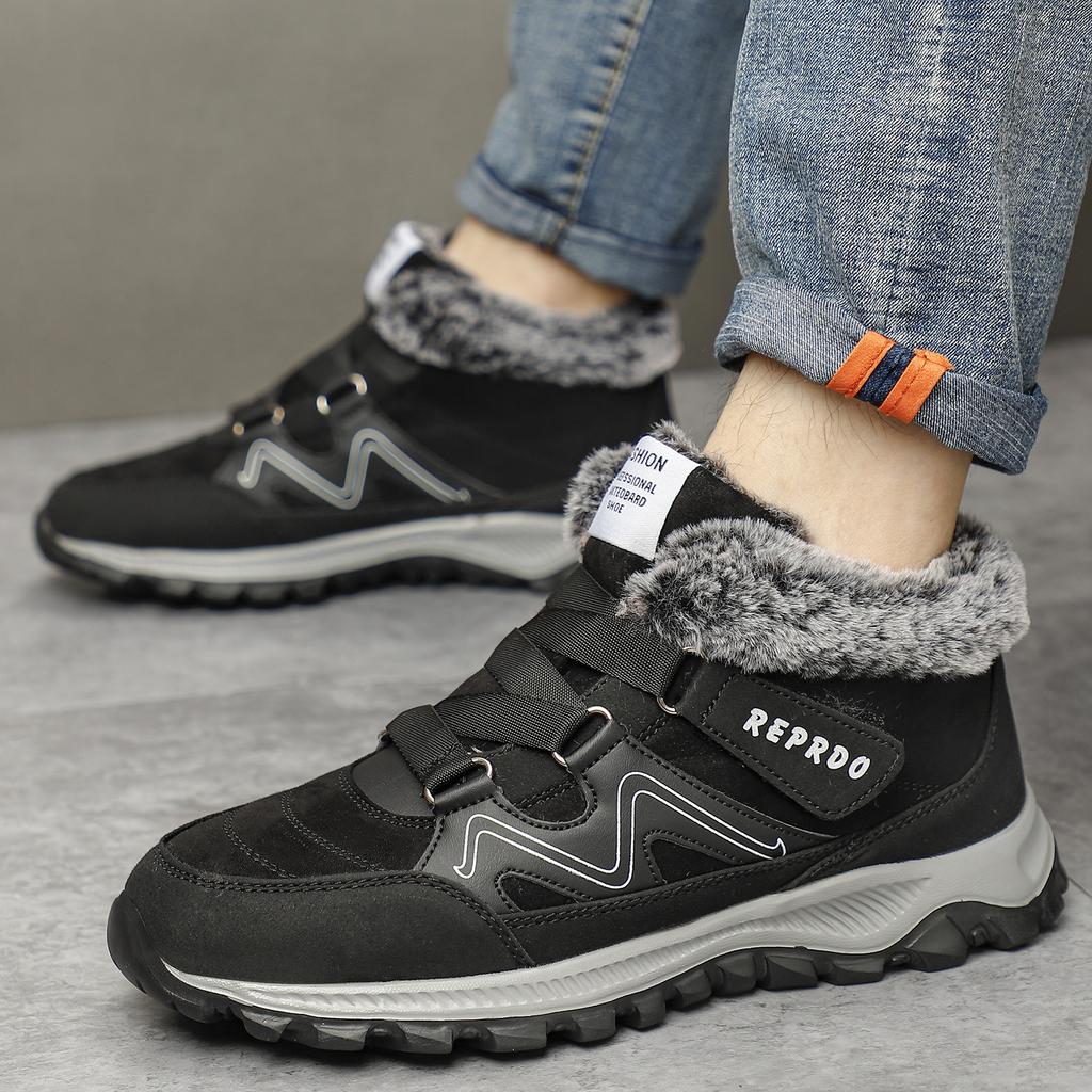 Männer Schnee Stiefel Outdoor Schuhe Für Männer Dicke Sohle Turnschuhe für Männer Winter Schuhe Botines Tenis Warm Halten Fluff Herren stiefeletten