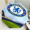 Parapluie Automatique avec Logo Chelsea FC Imprimé, Structure en Fer à 8 Baleines, Manche en Plastique, Convient pour les Voyages en Plein Air et le Quotidien, Cadeau Idéal