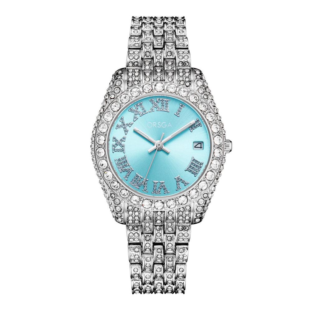 Luxury Jewelry Watch For Women Hip Hop Brand Fashion Waterproof Iced Diamond Quartz WristWatch Ladies Gift