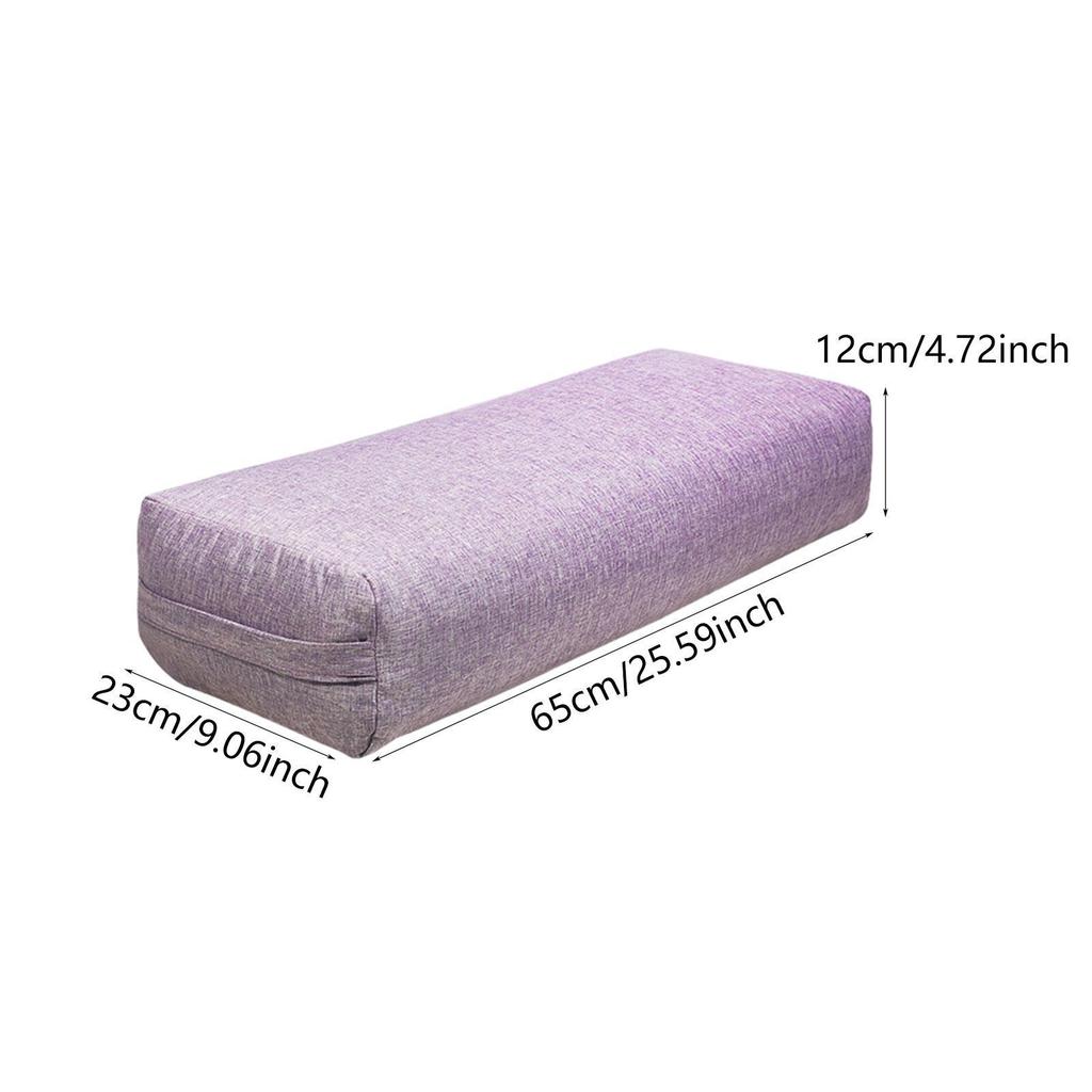 Yoga Bolster Rectangular Pillow Multifunctional Yoga Prop for Legs Lightweight Professional Easy to Clean Cushion with Handle