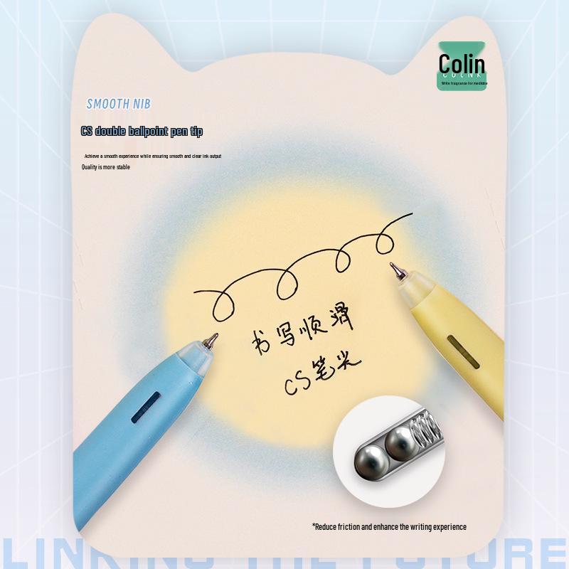 Colin Link Click Gel Pen - Cute Cat Eye Black Pen for Students, Style 1046.