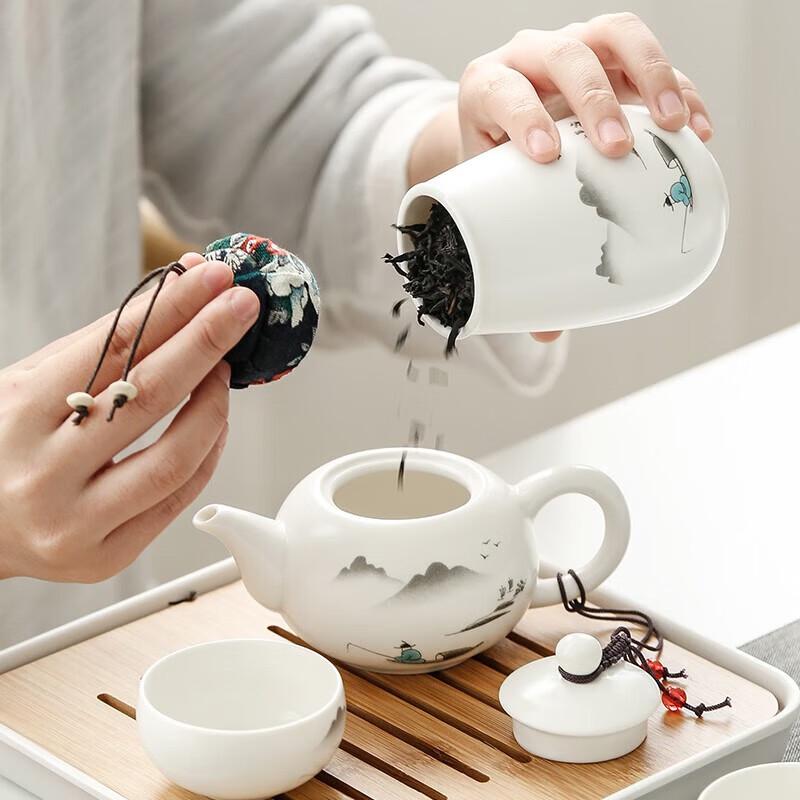 Portable Ceramic Kung Fu Travel Tea Set
