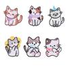 6 Pcs Lovely Animal Repair Patches Iron On Embroidered Patches Cartoon Cats Sew On Decorative Appliques for Clothes Hat