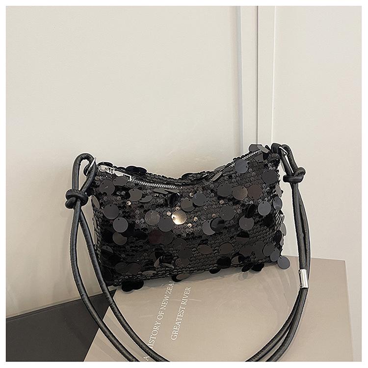 Niche Design Women's Versatile Sequin Evening Shoulder Bag - 2026 Summer New Arrival