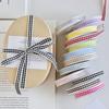10yards/Roll Wave Edge Candy-Colored Plaid Ribbon 1CM Lace Checkered DIY Hair Accessories Gift  Cake Box Decor Bouquet Bow
