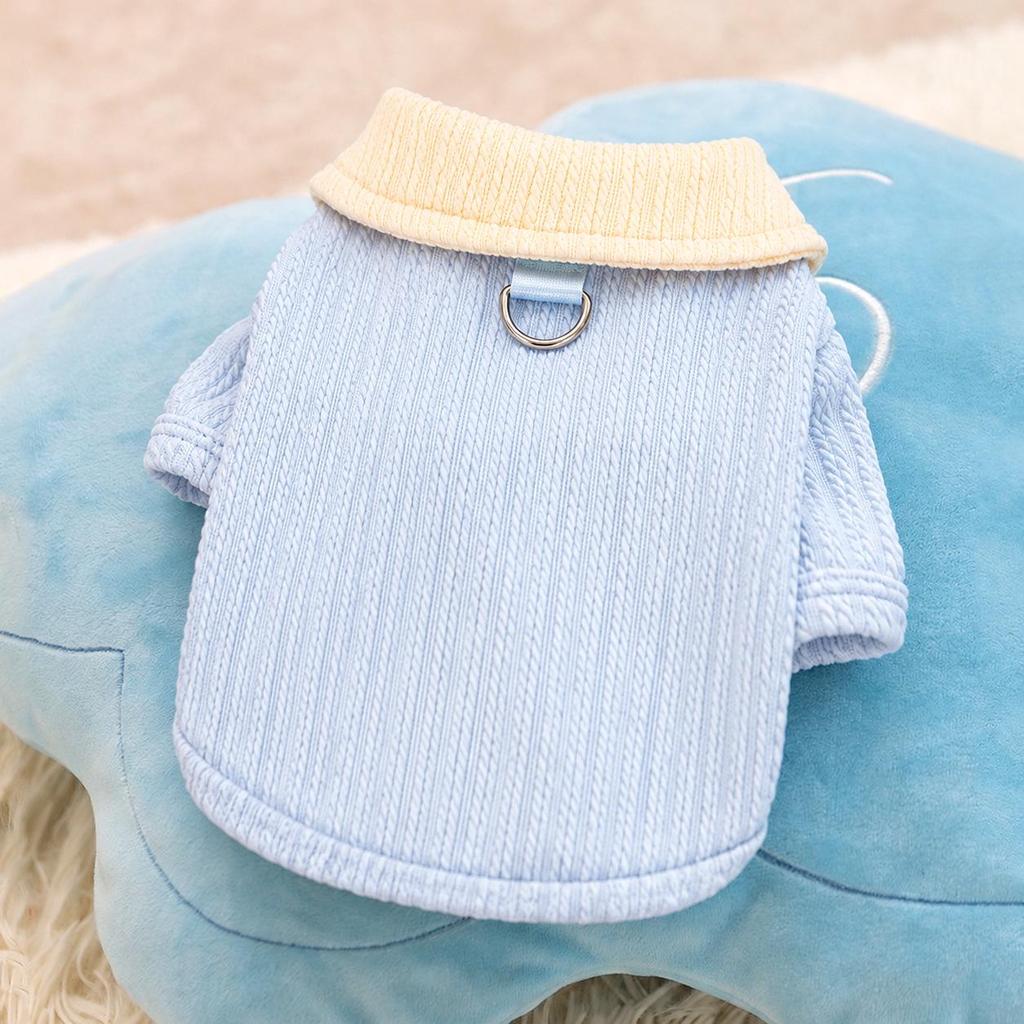 Cozy Striped Faux Mink Sweater for Small/Medium Dogs & Cats - Autumn/Winter Pet Apparel