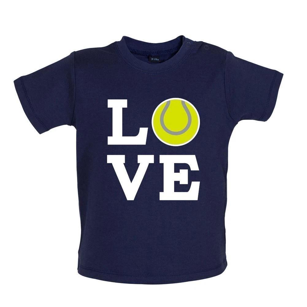 Love Tennis Ball - Baby Kids Boys Girls Unisex T-Shirt / Babygrow - Wimbledon Player Balls love Fan 120