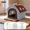Panier à chien Pied-de-poule pour grands chiens et chats - Panier pour sommeil profond Automne/Hiver