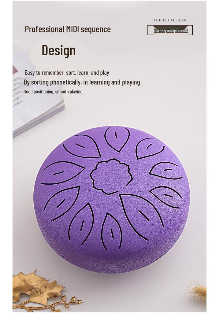 6-inch 11-tone Ethereal Steel Tongue Drum - Beginner to Professional Instrument for Kids & Adults