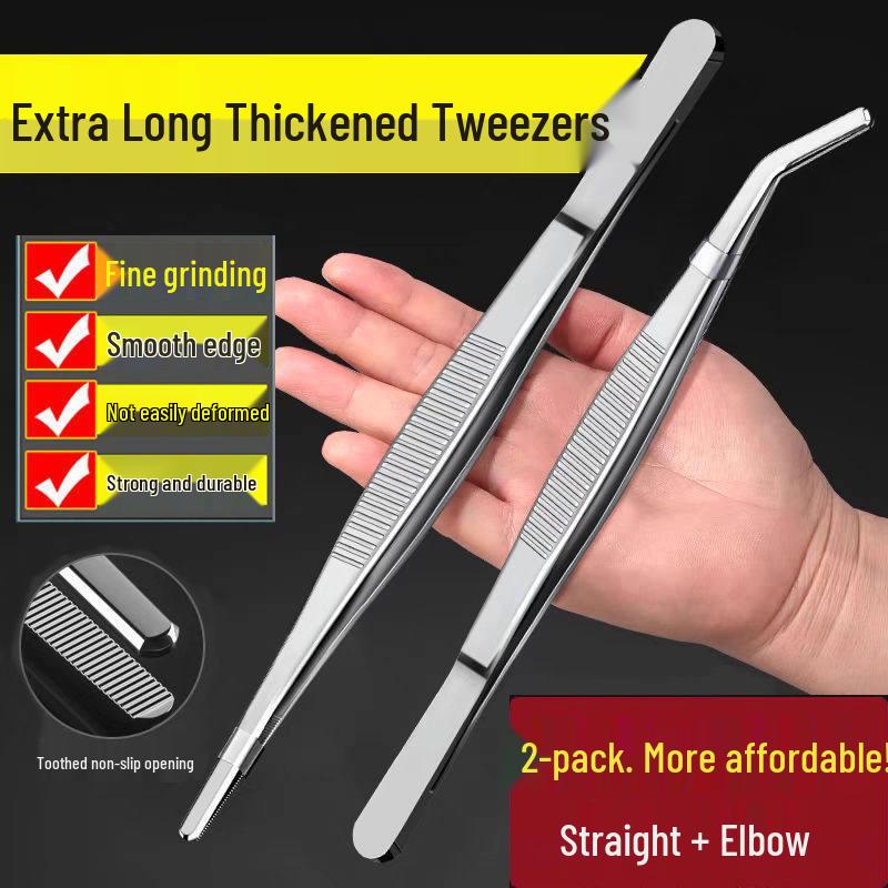 Qiwei Stainless Steel Round Head Multifunctional Tweezers