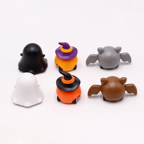 6 Buc Halloween Mașinuță cu Tragere înapoi Jucărie Copii Mici Băieți Fete Mecanism cu Arcuri Mini Desene Animate Dovleac Fantomă Liliac Vehicul Jucărie Favoruri de Petrecere de Sărbători