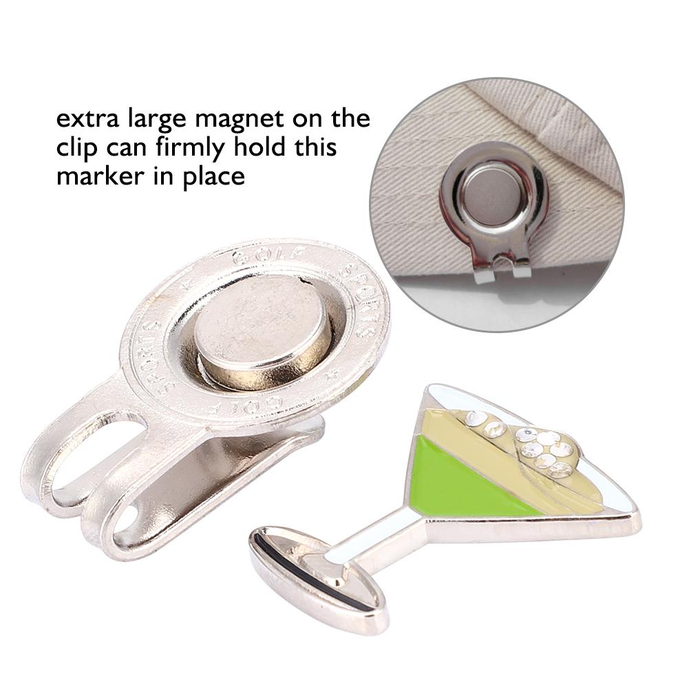 Durable Metal Golf Mini Magnetic Ball Marker Golfer Hat Visor Clip Accessory (2#)