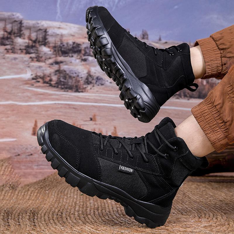 Autumn new high-top outdoor sports military boots fashion casual shoes outdoor mountaineering hiking shoes Martin boots combat boots