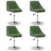 vidaXL Dining Chairs 4 pcs Swivel Dark Green Velvet