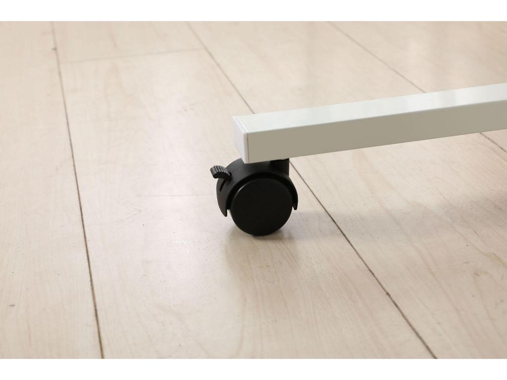 Pneumatic Height Adjustable Sit-Stand Mobile Desk, White
