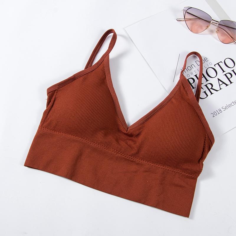 Women Japanese Seamless Thread Large U-back Sling Wrapped Chest Vest Breathable Sport Bra