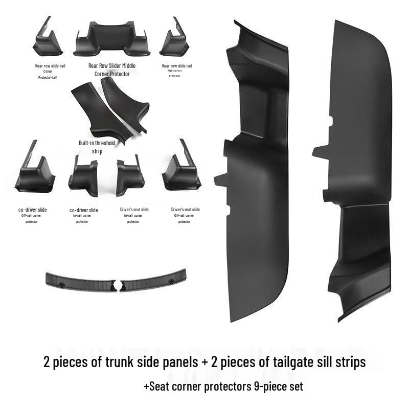 Tesla Model Y Suede Trunk Side Panels - Large Interior Modification Accessories