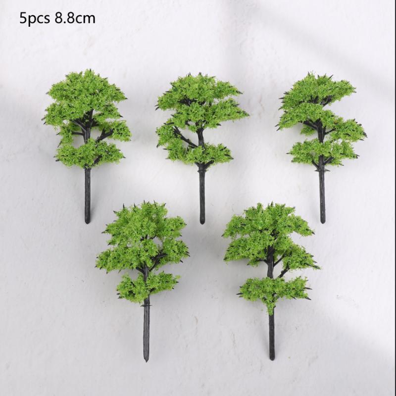 Simulation Mini Green Tree Model Dollhouse Railway Street Scene Decor Ornaments Dollhouse Micro Landscape Garden Ornament