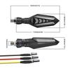 2Pcs Motorcycle LED Turn Signal Light Flowing Turn Signals Flashing Blinker Indicator Lamp DRL Daytime Running Lights for Yamaha