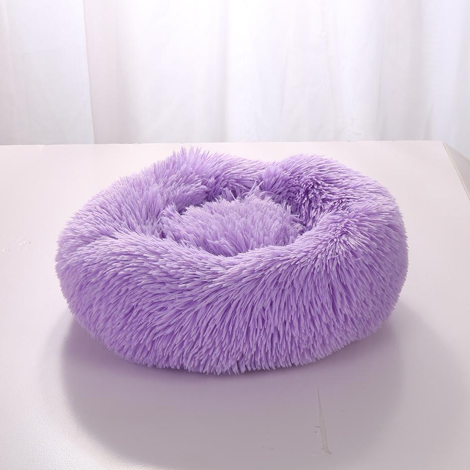 Super Soft Dog Bed Plush Cat Mat Dog Beds Round Cushion Pet Product Accessories Washable Dog and Cat Cushion Bed Winter Warm Sofa Hot Sell