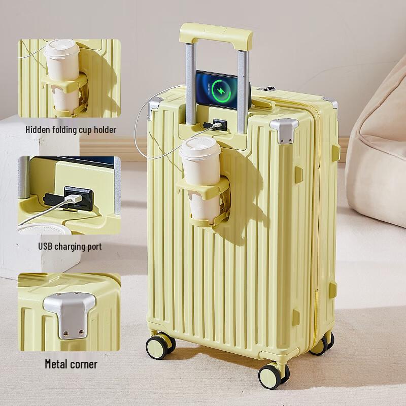 Yuzhan Multifunctional Women s Zipper Suitcase 26-inch