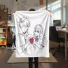 1PC A Silent Voice Print Flannel Blanket, High Quality All Seasons, Home Decor, Warmth and Comfort, Perfect for Christmas Gifts