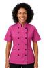 Women's Short Sleeve Chef Coat, Double-Breasted Culinary Jacket, Poly/Cotton Blend Uniform