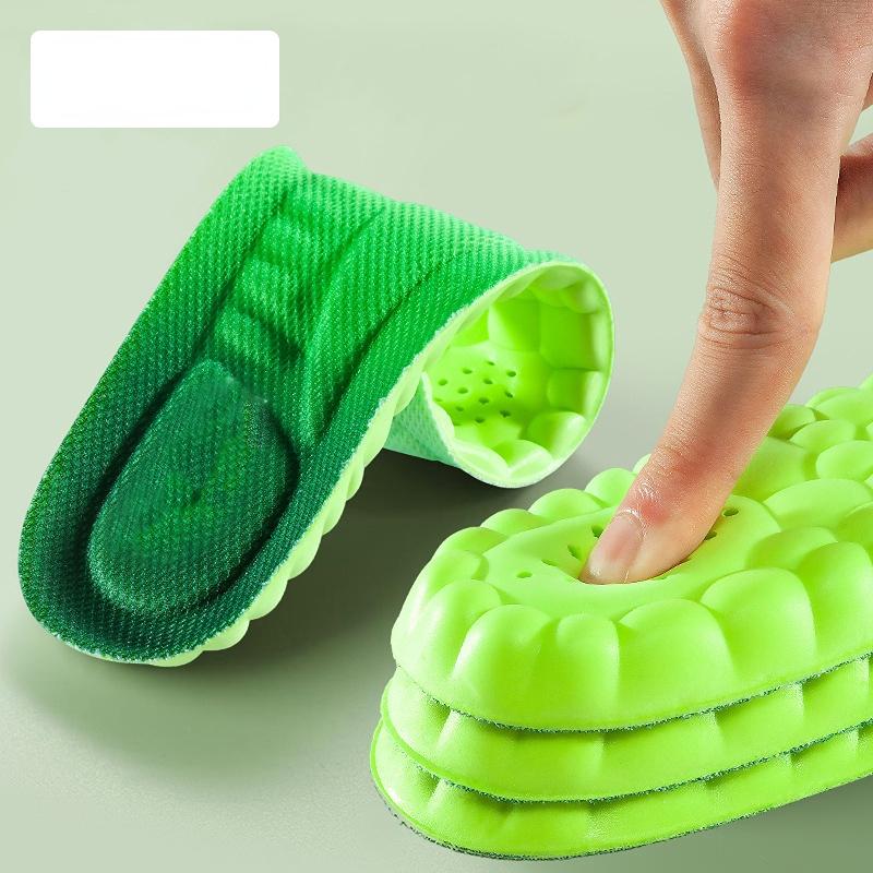 

4D латексные спортивные стельки, супер мягкие, высокоэластичные подушечки для обуви, антиболевая дезодорирующая подушка, поддержка свода стопы, стельки для бега, стельки для ног 39-40 зелёный