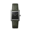 CILOA Leather Water Resistant Square Analog Men's Watch Simple, Classic, Strap, (Everyday Use), Case.
