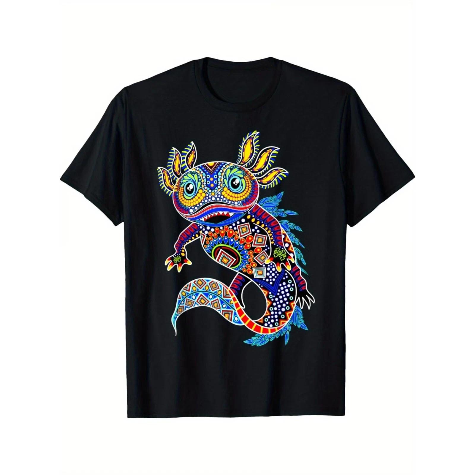 Axolotl Art Aztec Mexican Salamander Mexico Cinco De Mayo T-Shirt XXL